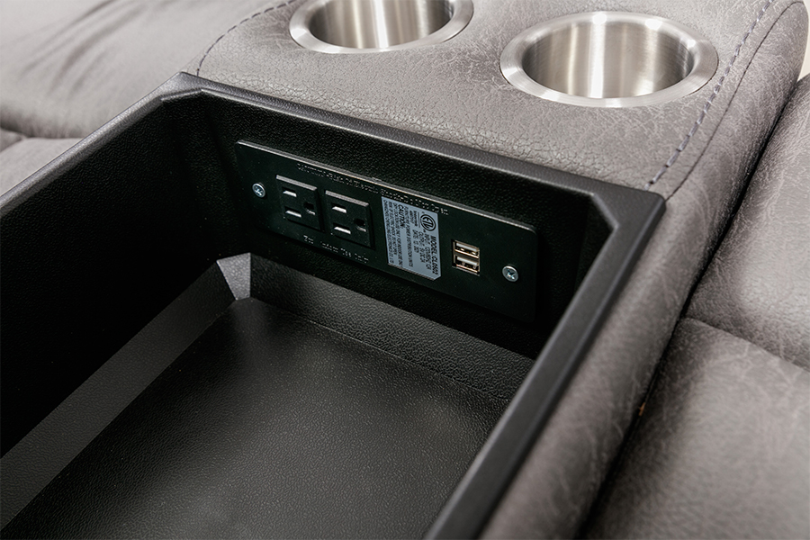 RC-7756 폴리 에스테르 기술 패브릭 수동 리클 라이닝 러브 즈가있는 콘솔